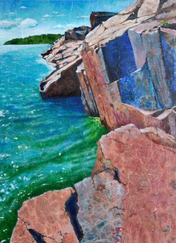 Dennis-Gaumond INTIMATE-EMBRACE-KILLARNEY acrylic-on-tissue-on-canvas