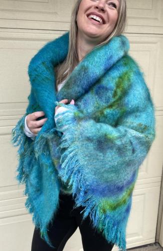 WildMohair HandpaintedShawl